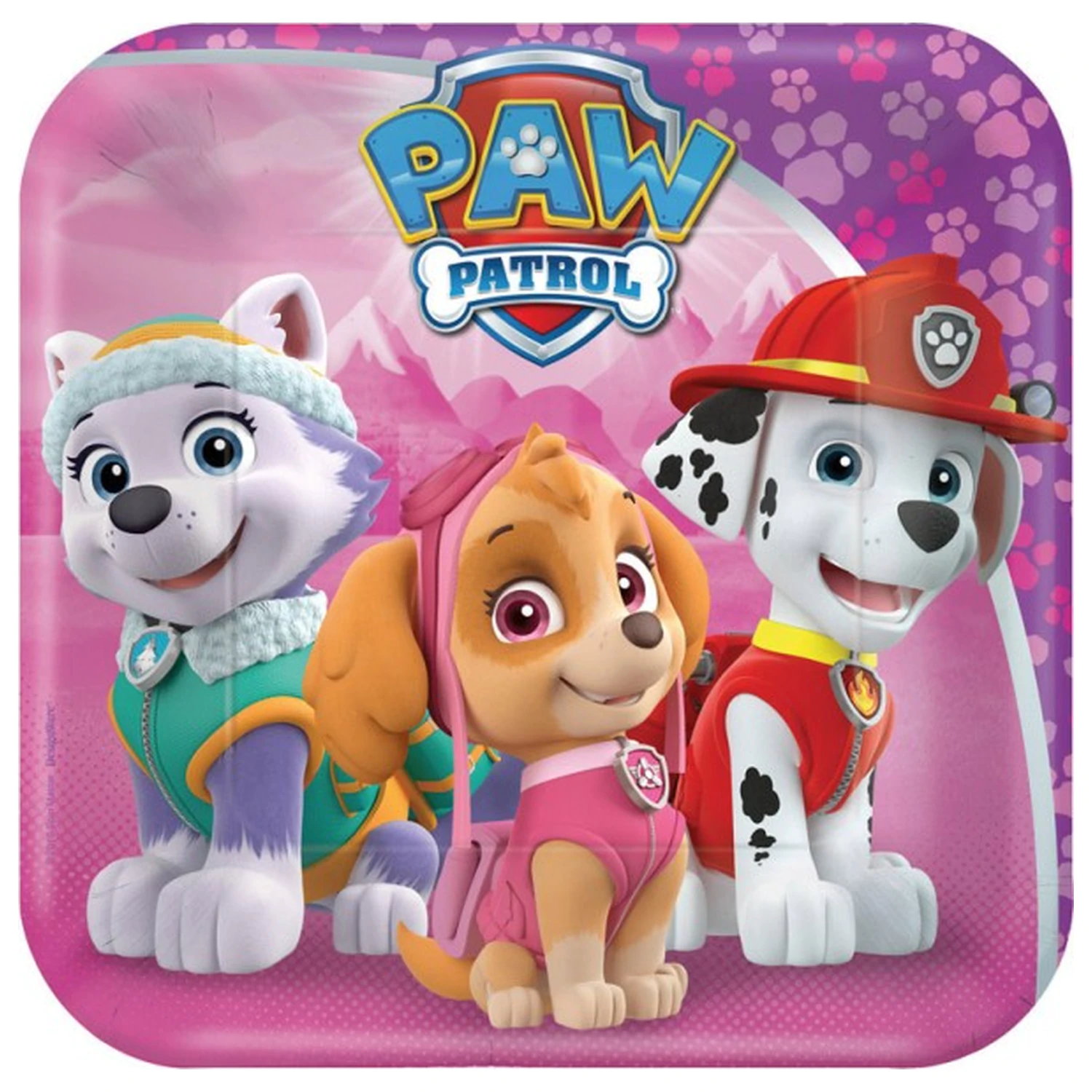 PAW Patrol Pink papirnati tanjuri 8-dijelni 18 cm fotografija proizvoda