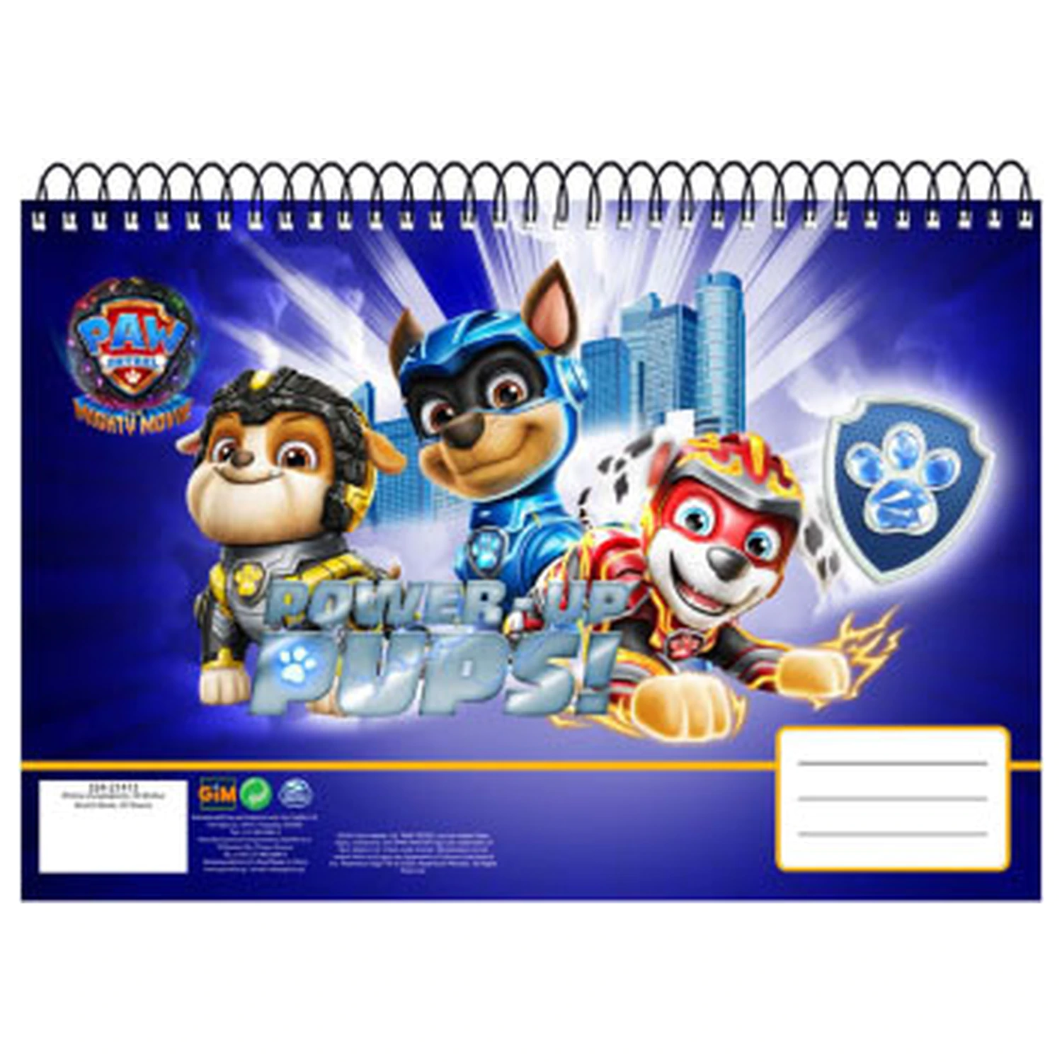 Paw Patrol Power Up A/4 Spiralna bilježnica za crtanje, 30 listova fotografija proizvoda