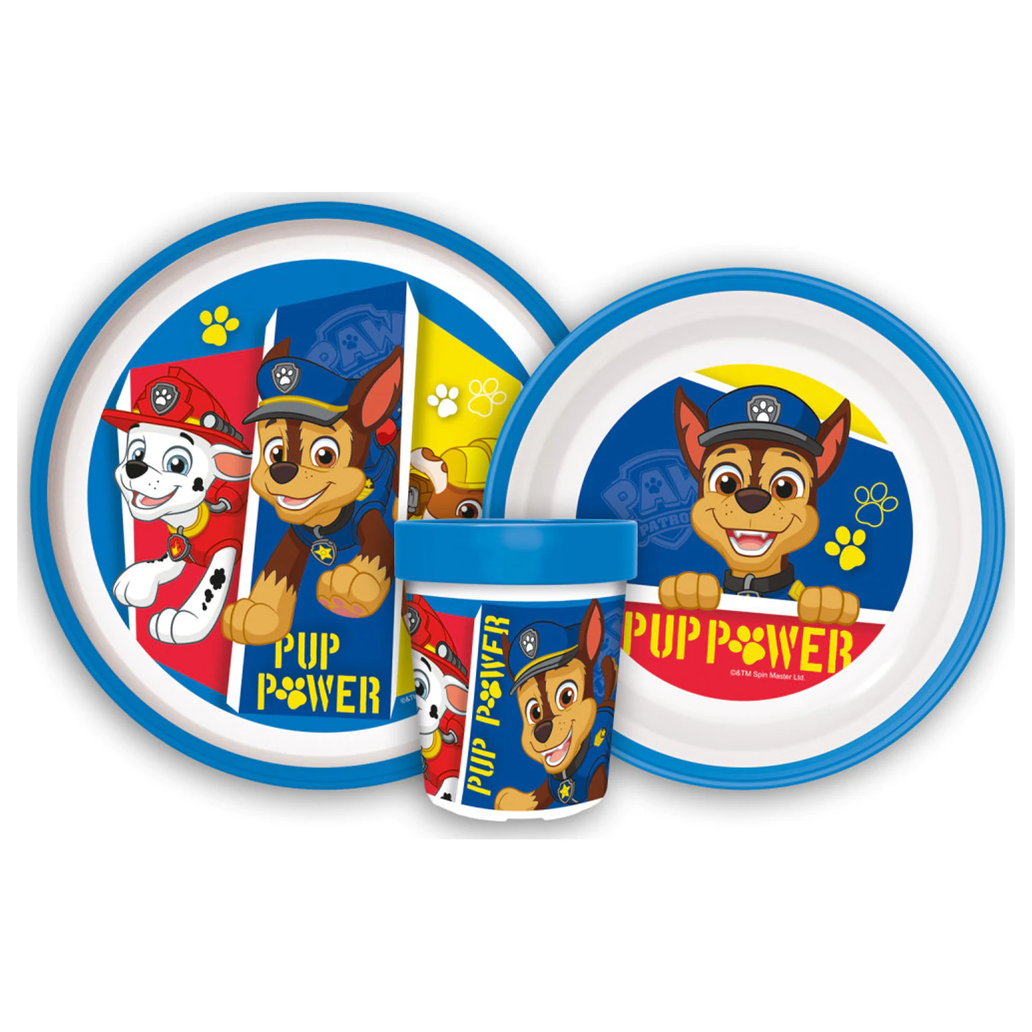 PAW Patrol Pup Power neklizajući set posuđa za jelo, Micro Plastic set fotografija proizvoda