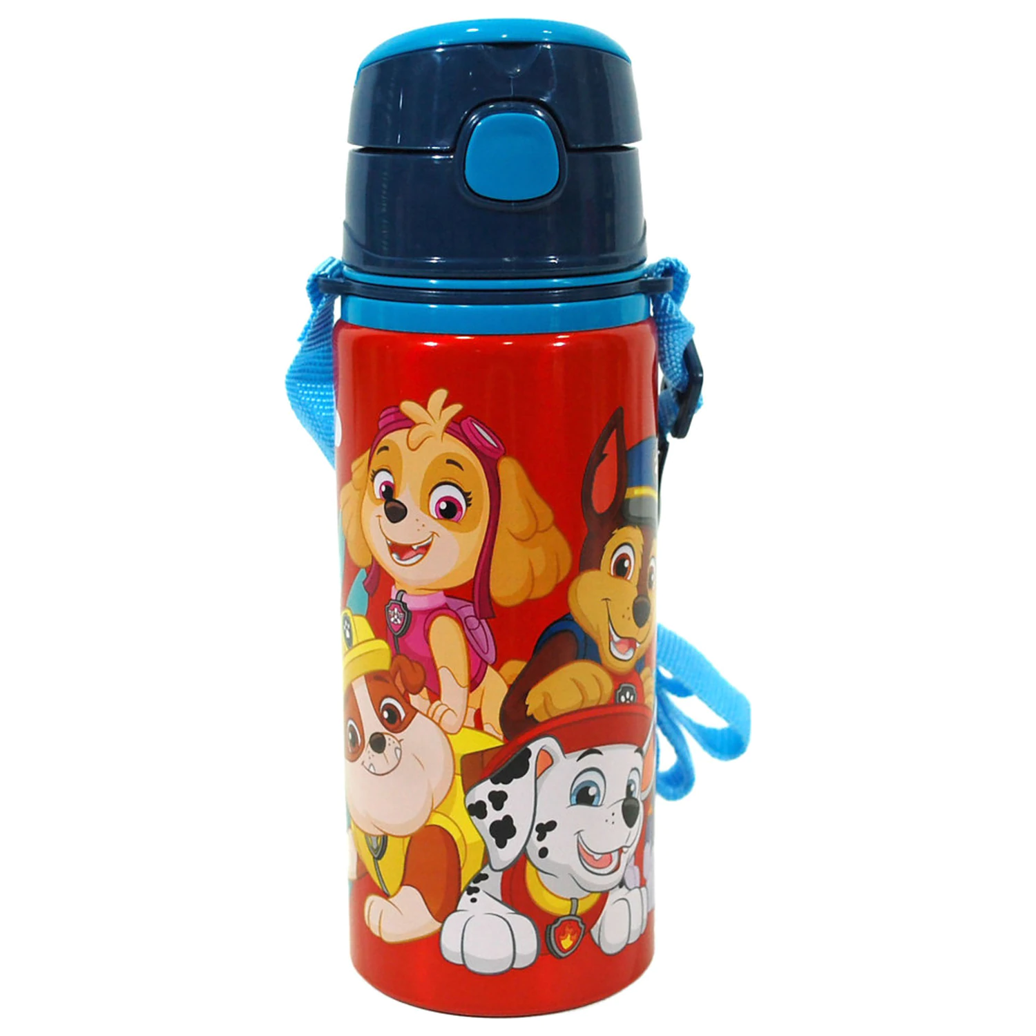 Paw Patrol crvena aluminijska boca sa slamkom i kukom 600 ml fotografija proizvoda