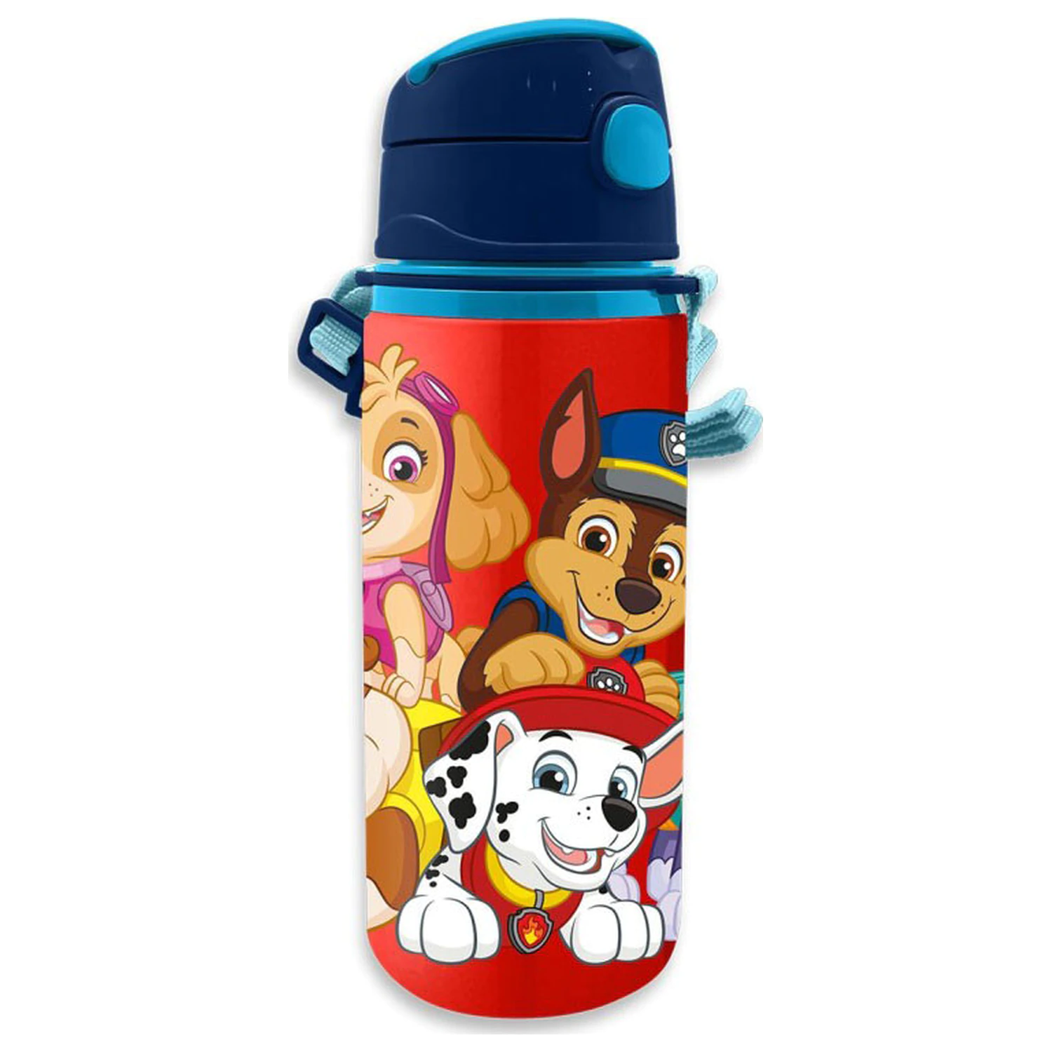 Paw Patrol crvena aluminijska boca sa slamkom i kukom 600 ml fotografija proizvoda