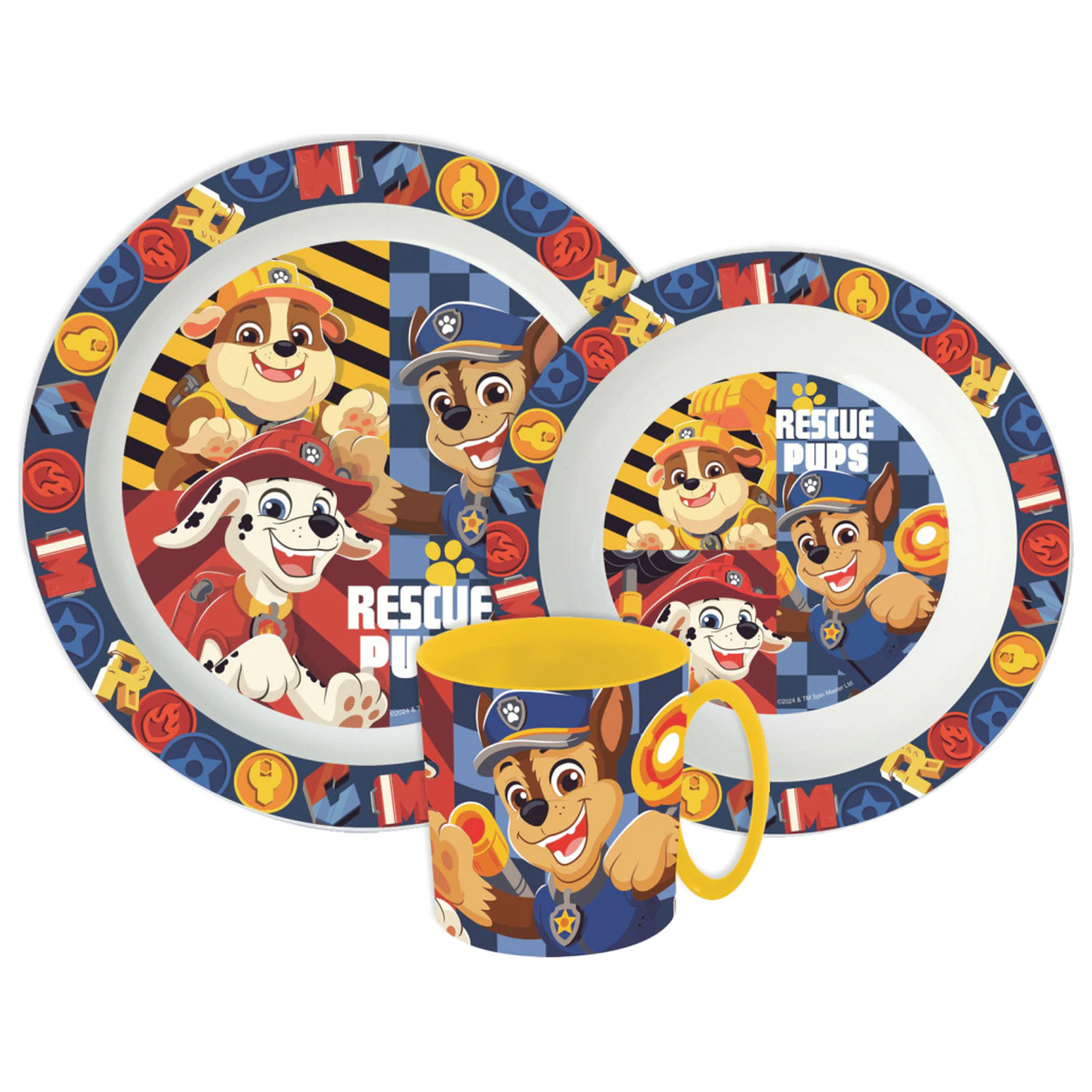 Paw Patrol Rescue Pups Set posuđa za jelo, mikroplastični set s šalicom fotografija proizvoda