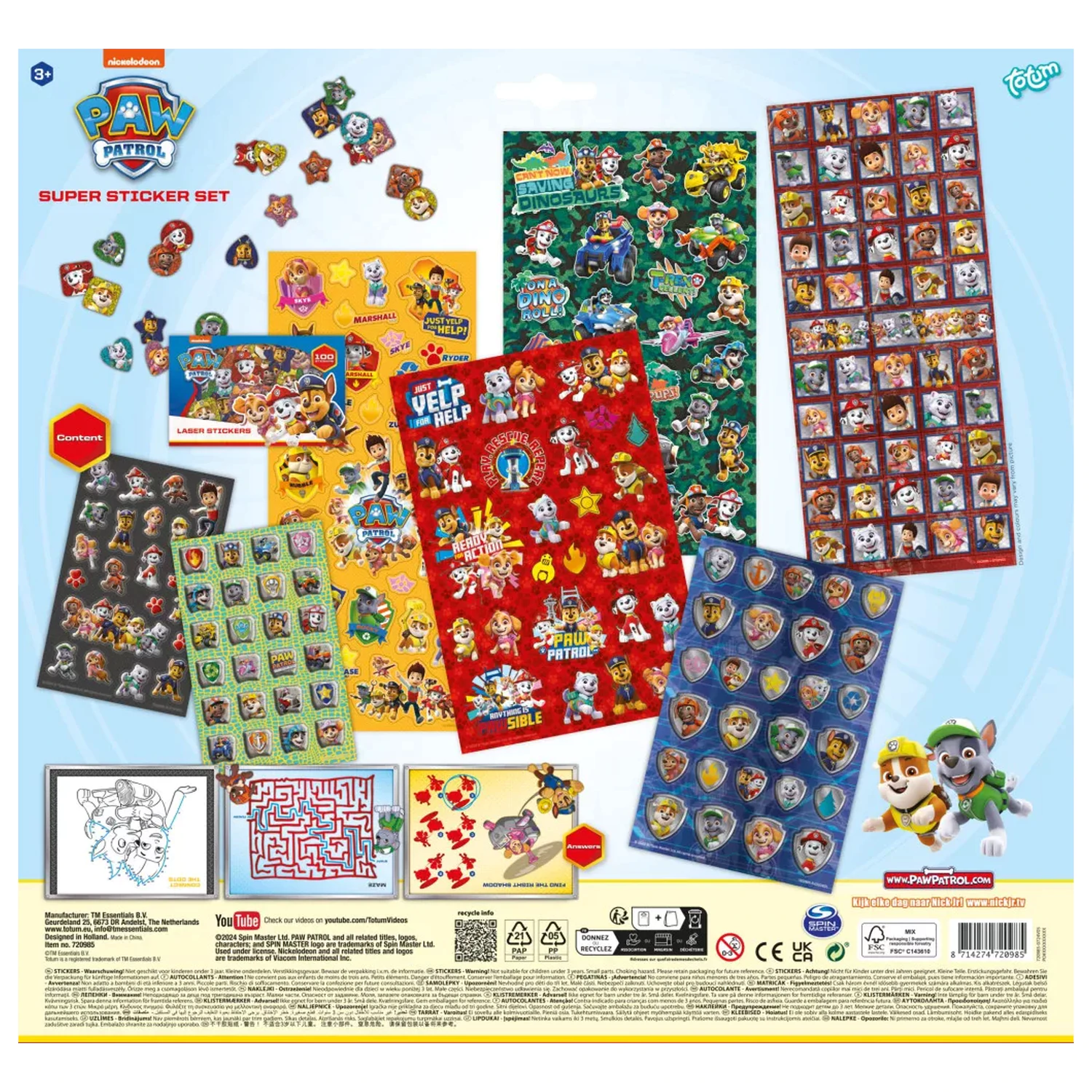 Paw Patrol Rescue Repeat Super set naljepnica s igračkom fotografija proizvoda