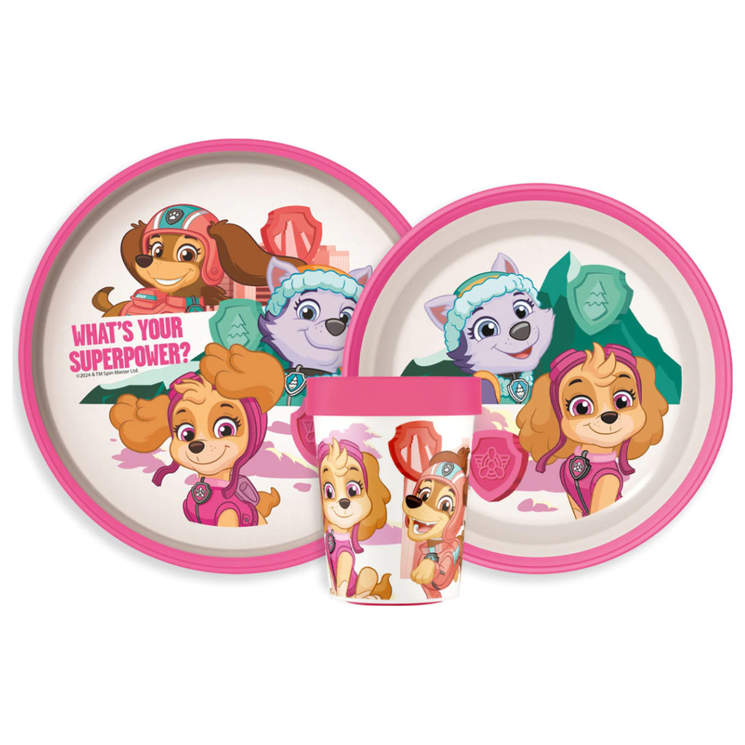 Paw Patrol Superpowers neklizajući set posuđa, mikro plastični set fotografija proizvoda