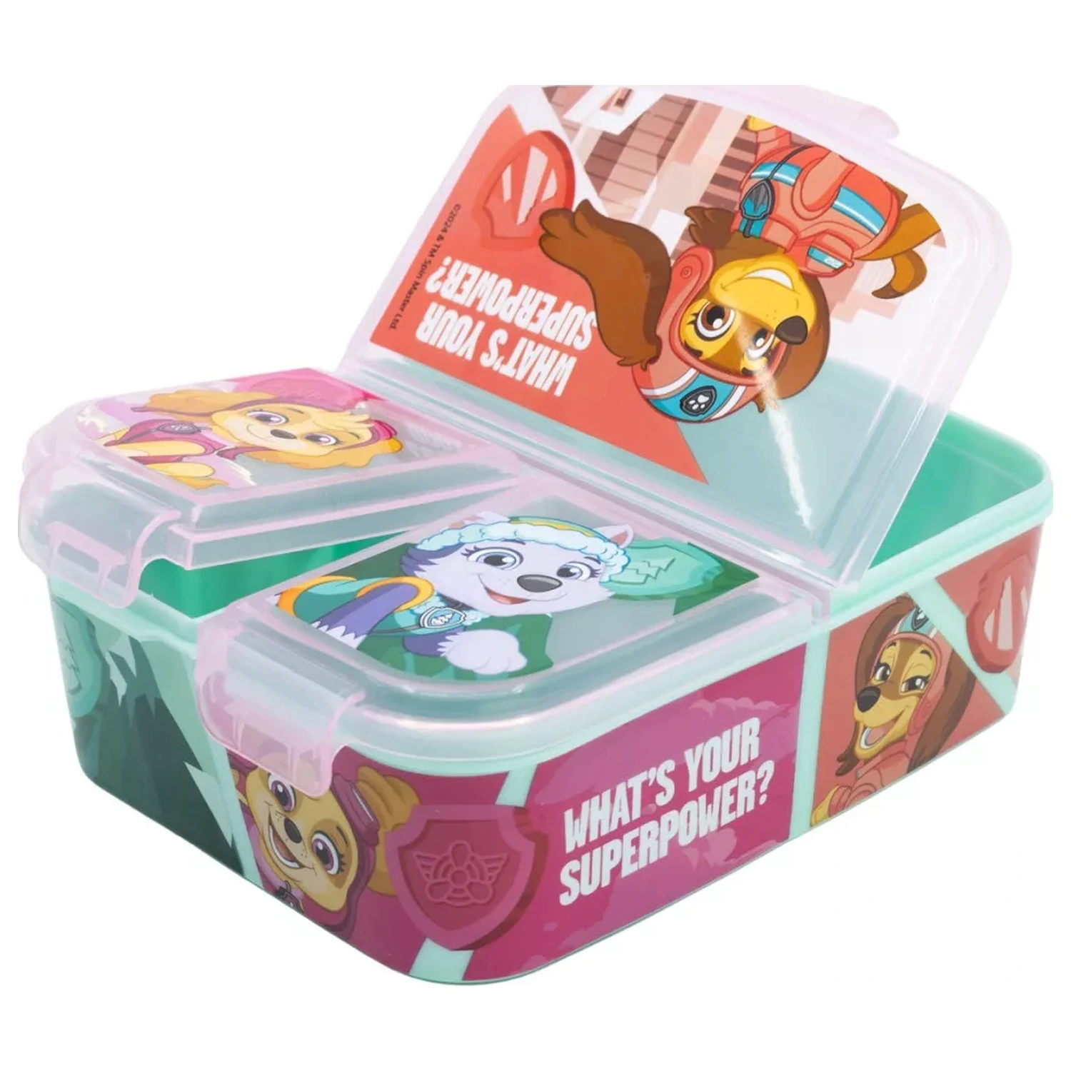 Paw Patrol Superpowers Kutija za ručak s više pretinaca, XL kutija za sendviče fotografija proizvoda