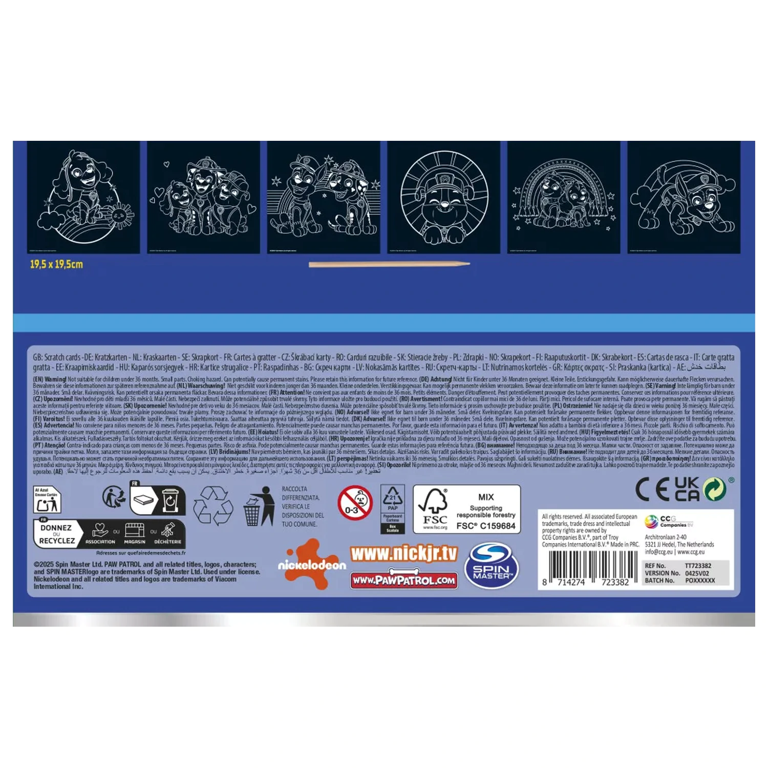 Paw Patrol Team Scratch Art set fotografija proizvoda