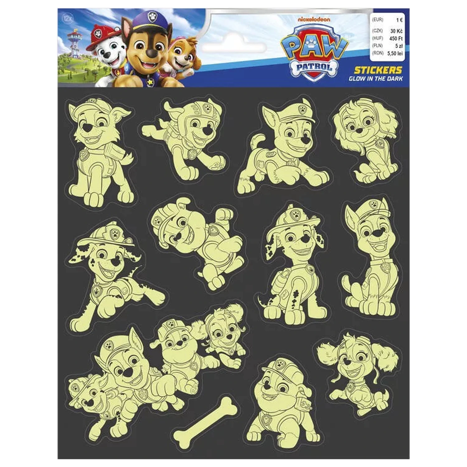 PAW Patrol Team naljepnica koja svijetli u mraku fotografija proizvoda
