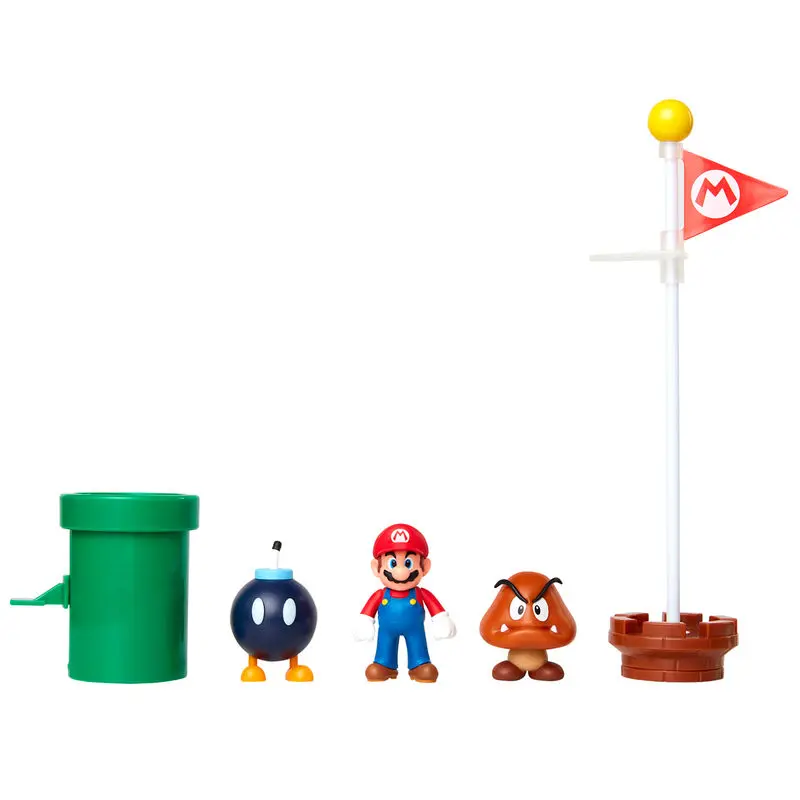 World of Nintendo Super Mario Diorama Set Ravnica Žirova fotografija proizvoda