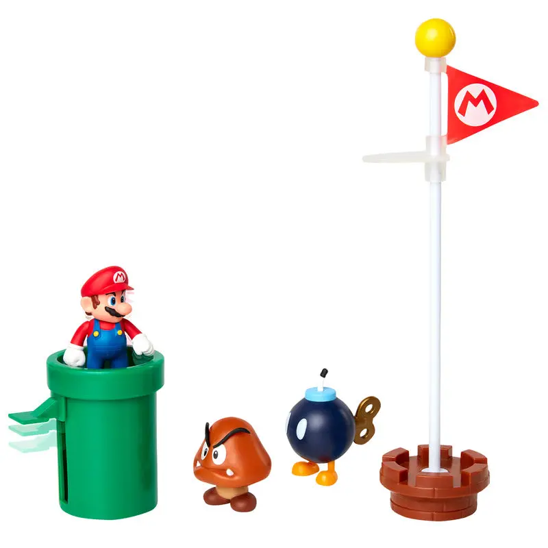 World of Nintendo Super Mario Diorama Set Ravnica Žirova fotografija proizvoda