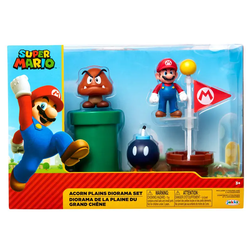 World of Nintendo Super Mario Diorama Set Ravnica Žirova fotografija proizvoda