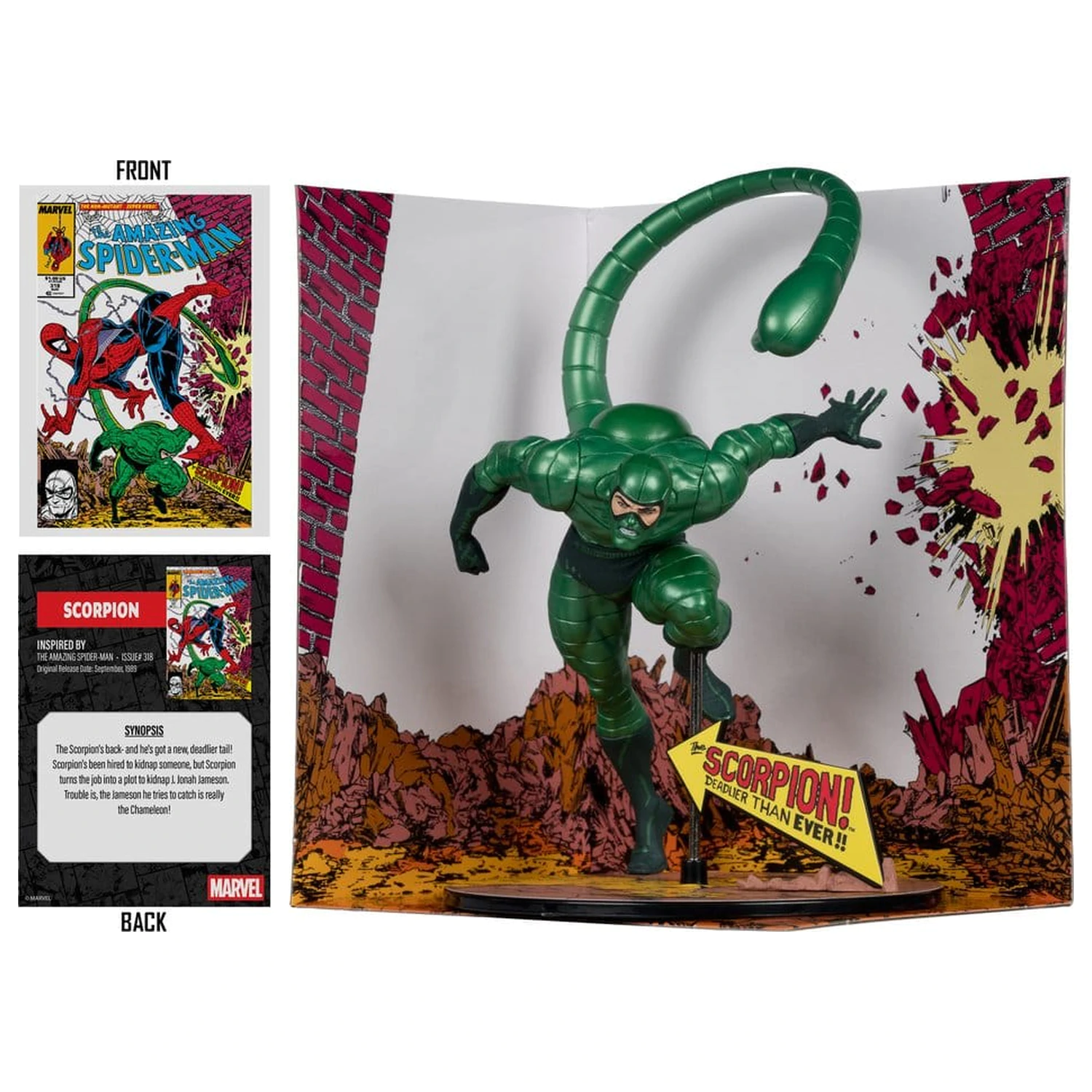 Marvel PVC statua 1/10 Scorpion (Metallic) (The Amazing Spider-Man #318) (Gold Label) 18 cm fotografija proizvoda
