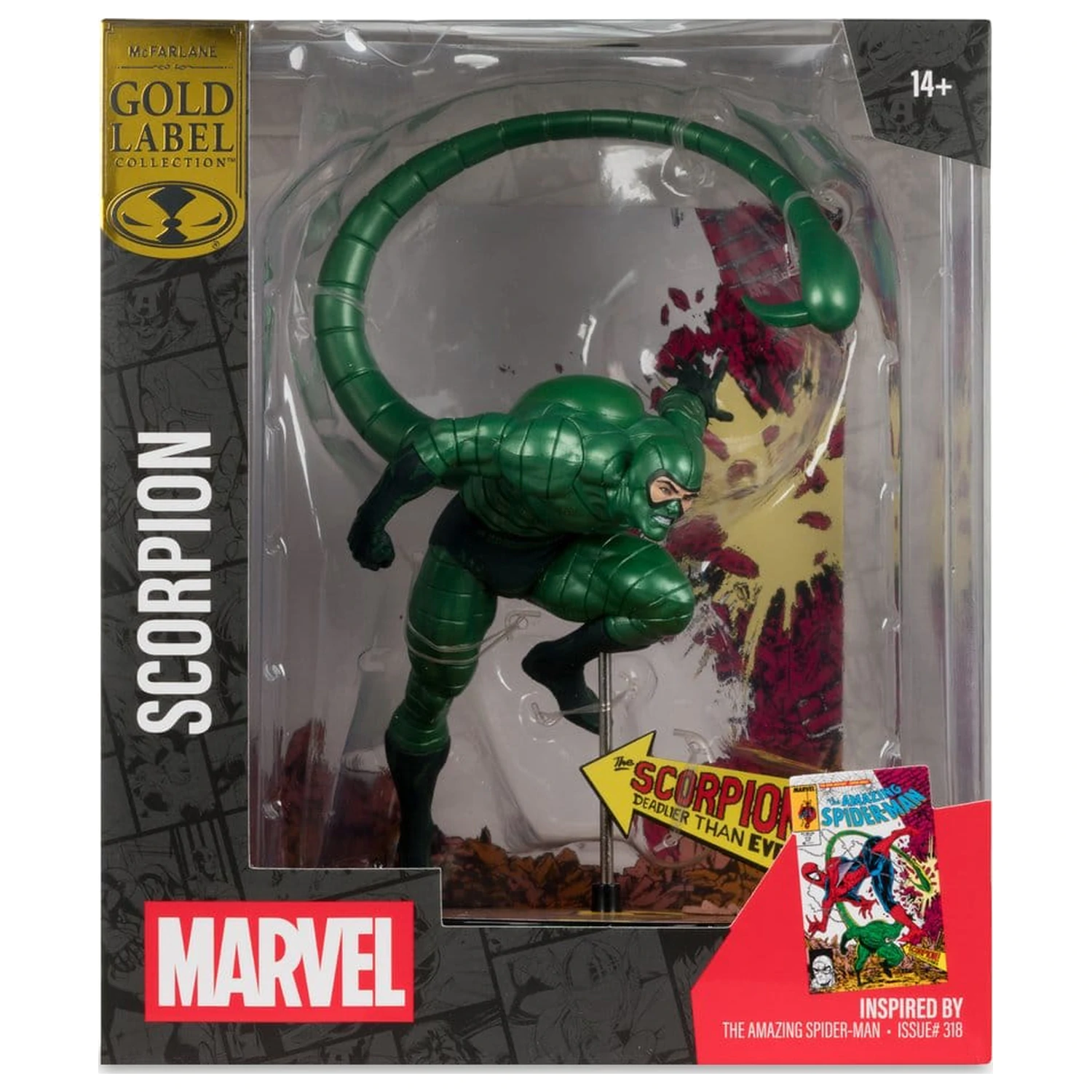Marvel PVC statua 1/10 Scorpion (Metallic) (The Amazing Spider-Man #318) (Gold Label) 18 cm fotografija proizvoda