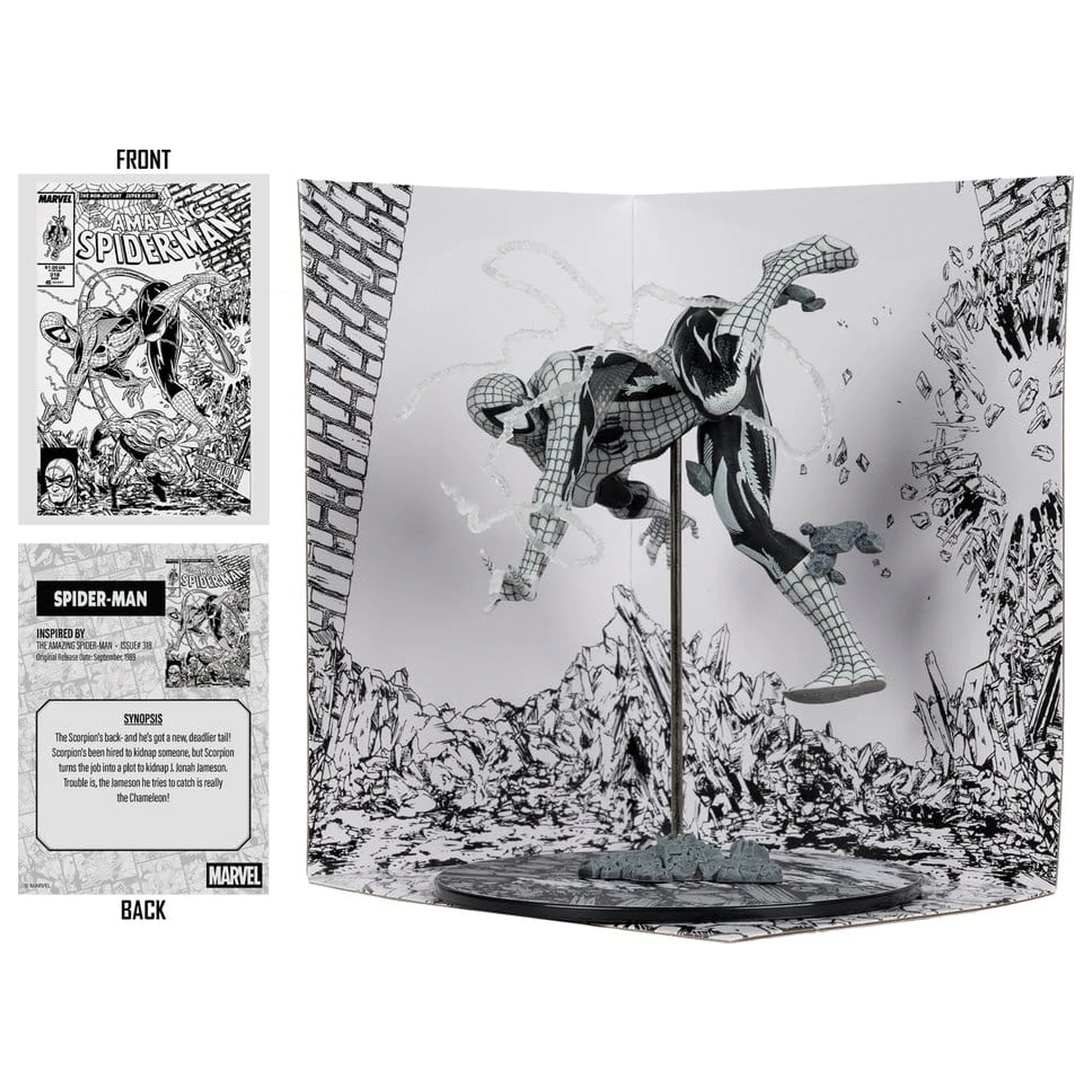 Marvel PVC Statua 1/10 Spider-Man (Line Art) (The Amazing Spider-Man #318) (Gold Label) 17 cm fotografija proizvoda