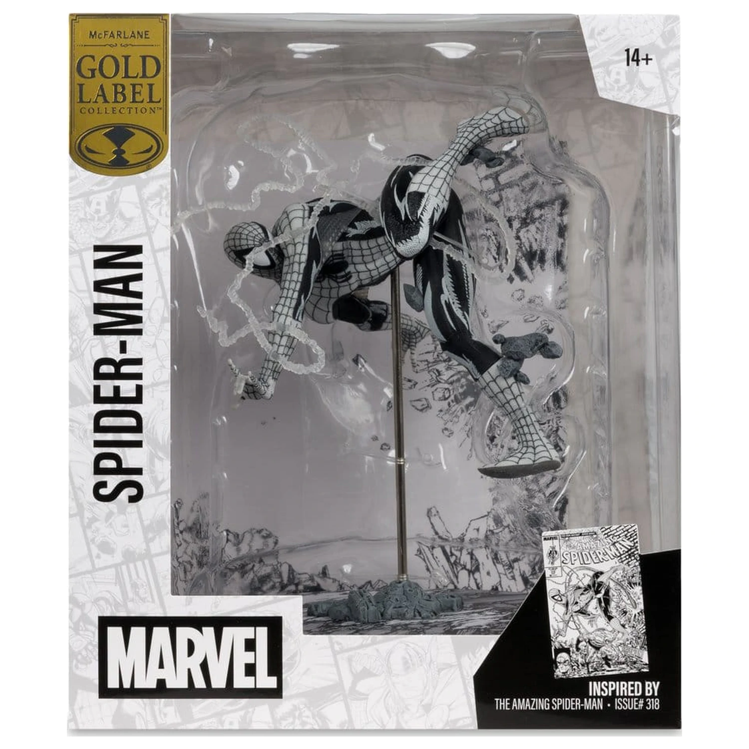 Marvel PVC Statua 1/10 Spider-Man (Line Art) (The Amazing Spider-Man #318) (Gold Label) 17 cm fotografija proizvoda