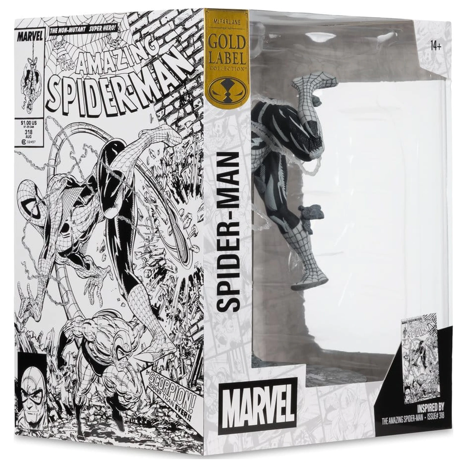 Marvel PVC Statua 1/10 Spider-Man (Line Art) (The Amazing Spider-Man #318) (Gold Label) 17 cm fotografija proizvoda