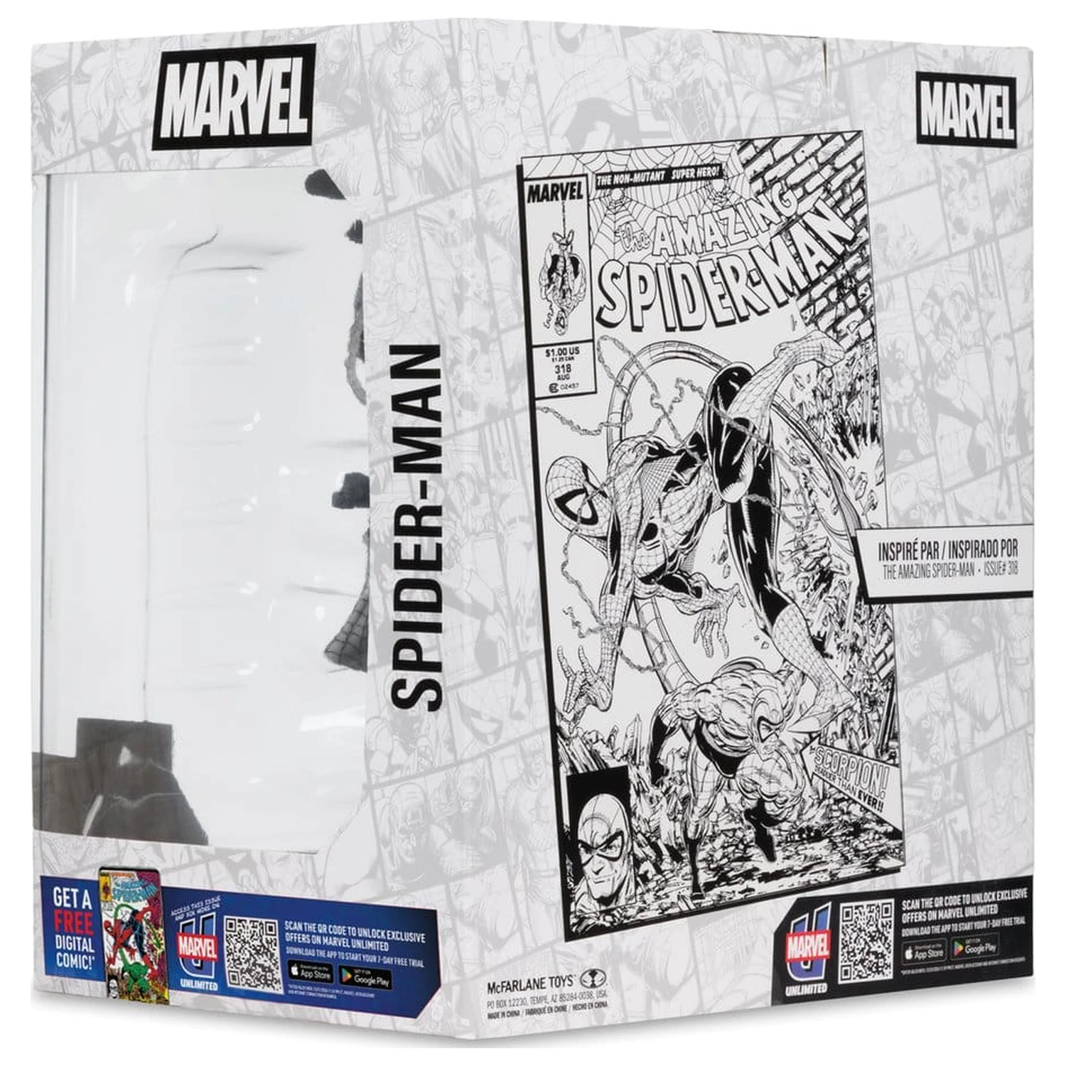 Marvel PVC Statua 1/10 Spider-Man (Line Art) (The Amazing Spider-Man #318) (Gold Label) 17 cm fotografija proizvoda