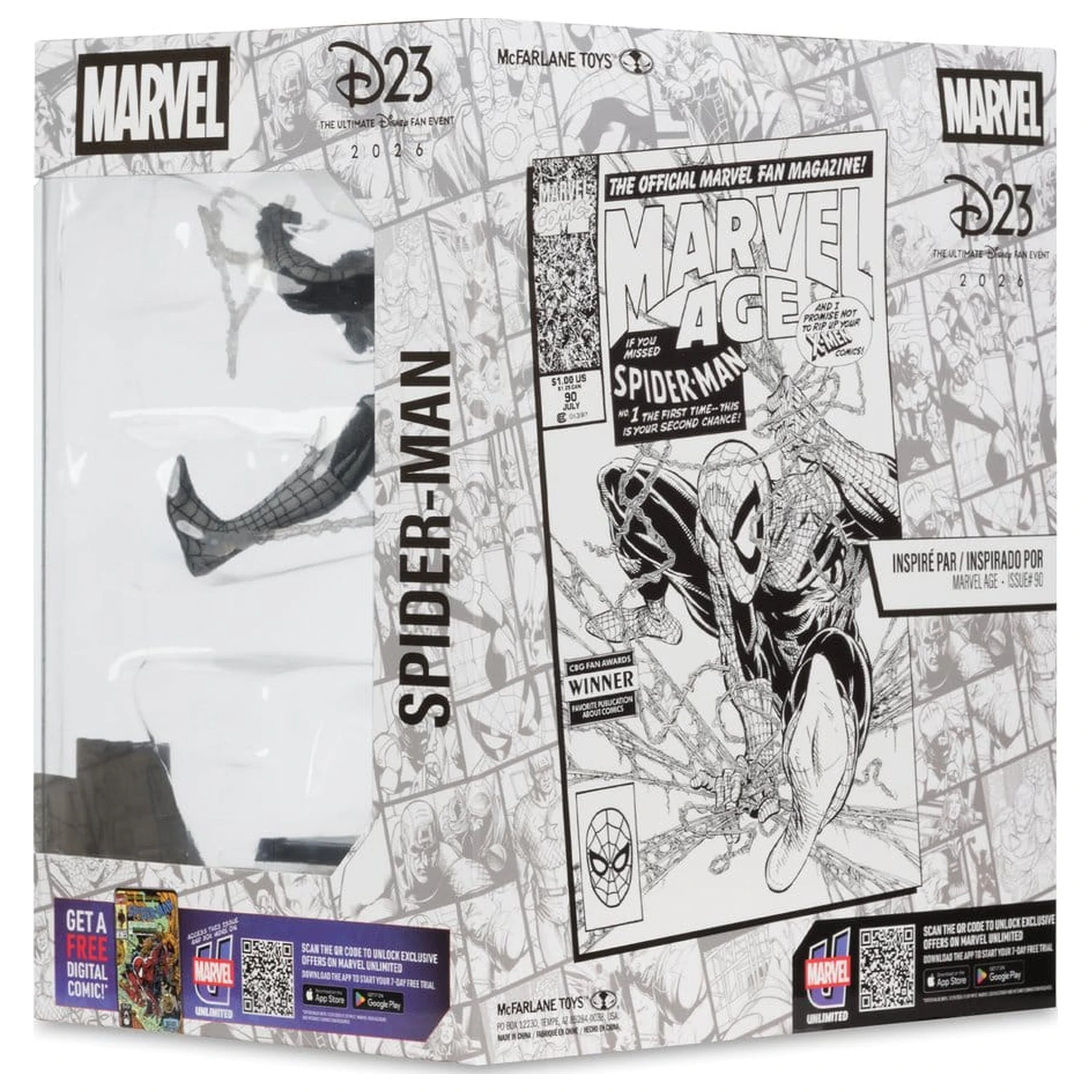 Marvel PVC statua 1/10 Spider-Man (Marvel Age #90) (Line Art) 18 cm fotografija proizvoda