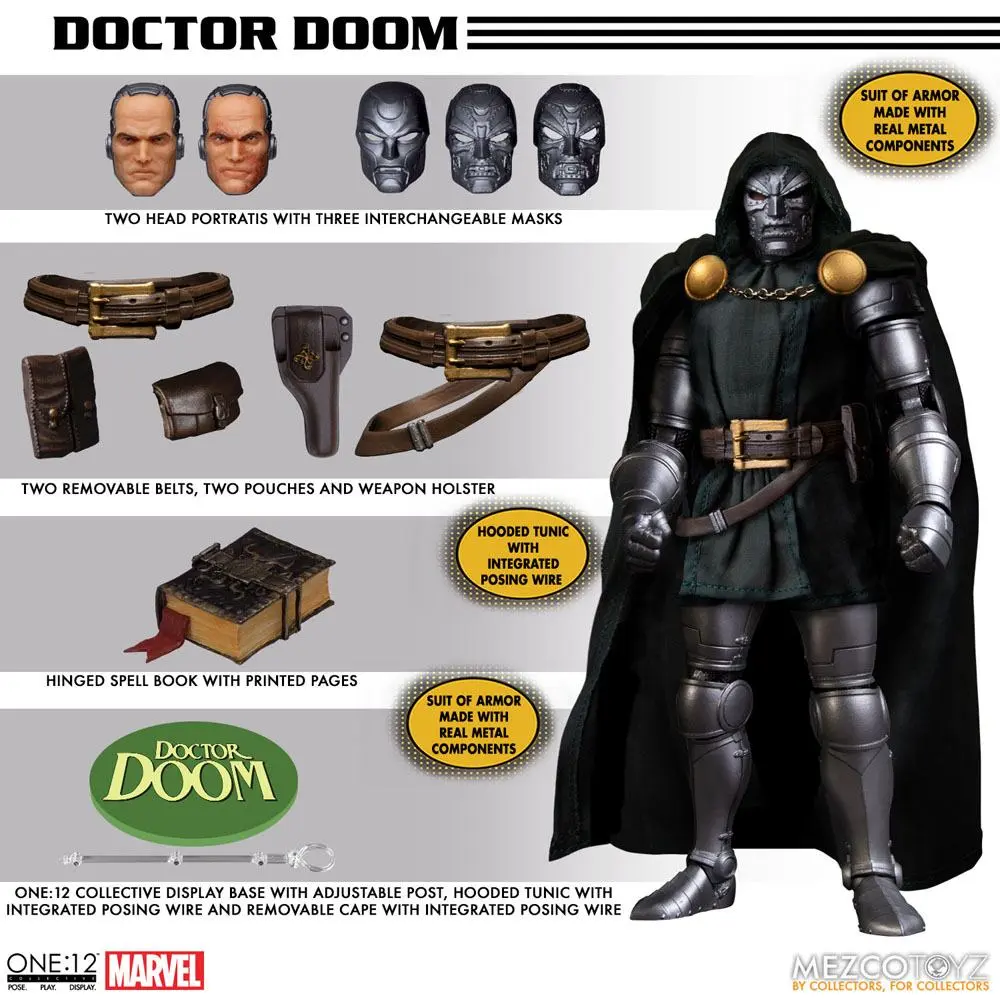 Marvel akcijska figura 1/12 Doctor Doom 17 cm fotografija proizvoda