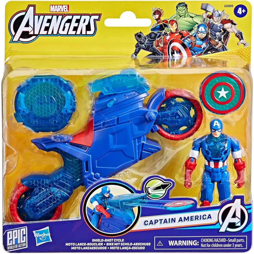 Marvel Avengers Motorbike Bacač štita + Figura Captain America fotografija proizvoda