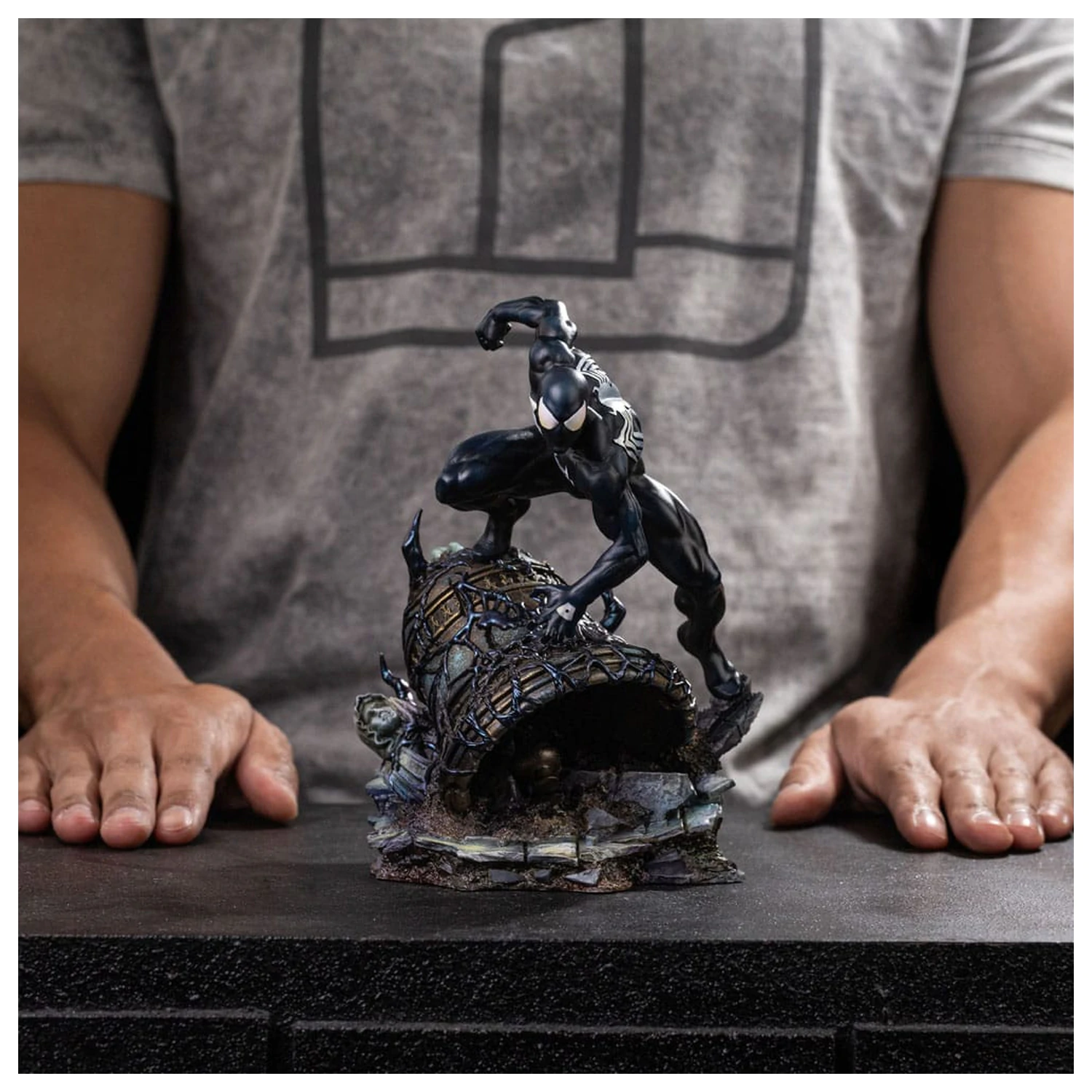Marvel BDS Art Scale Statua 1/10 Spider-Man Black Costume 20 cm fotografija proizvoda