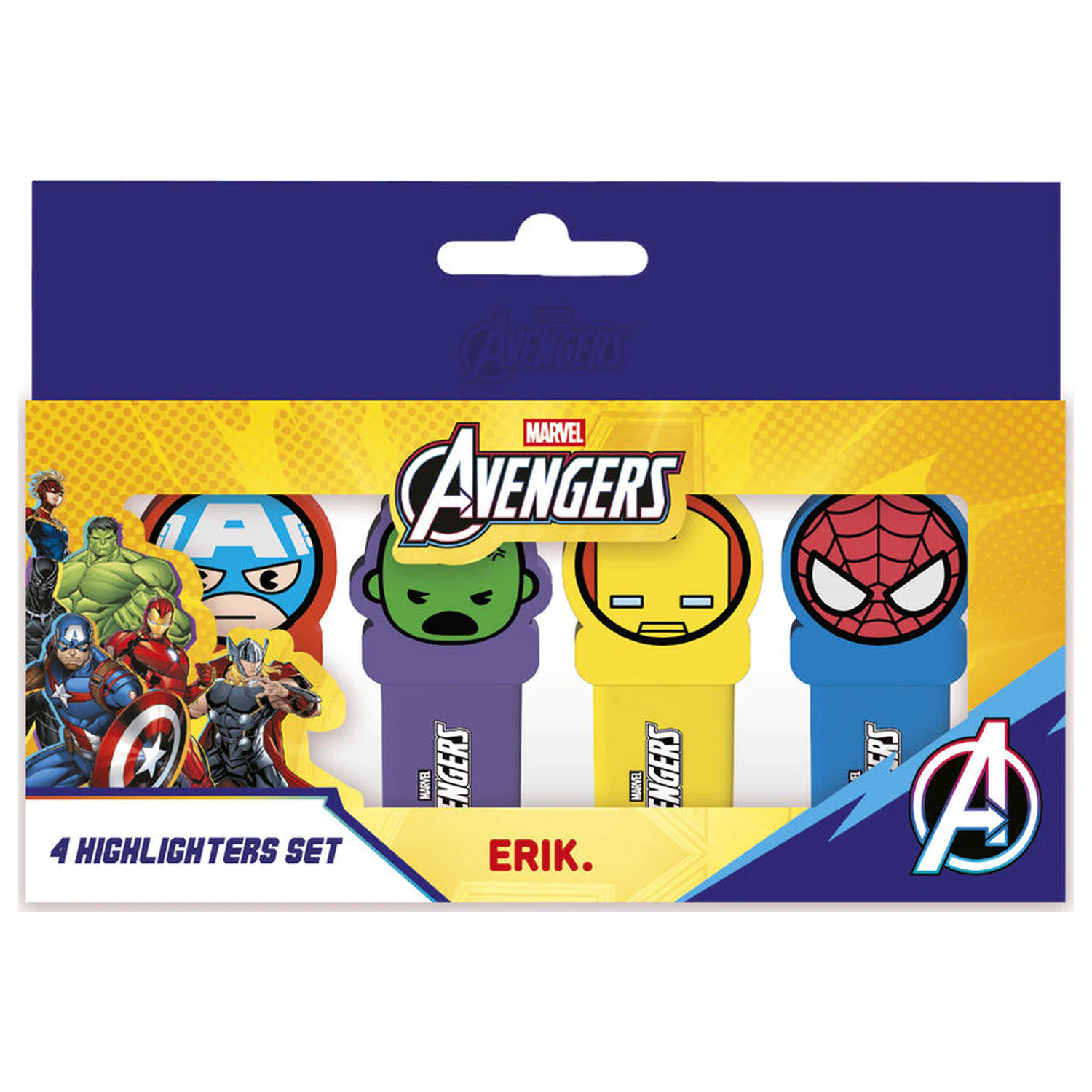 Marvel Avengers set od 4 markera s ukrasnim vrhom fotografija proizvoda