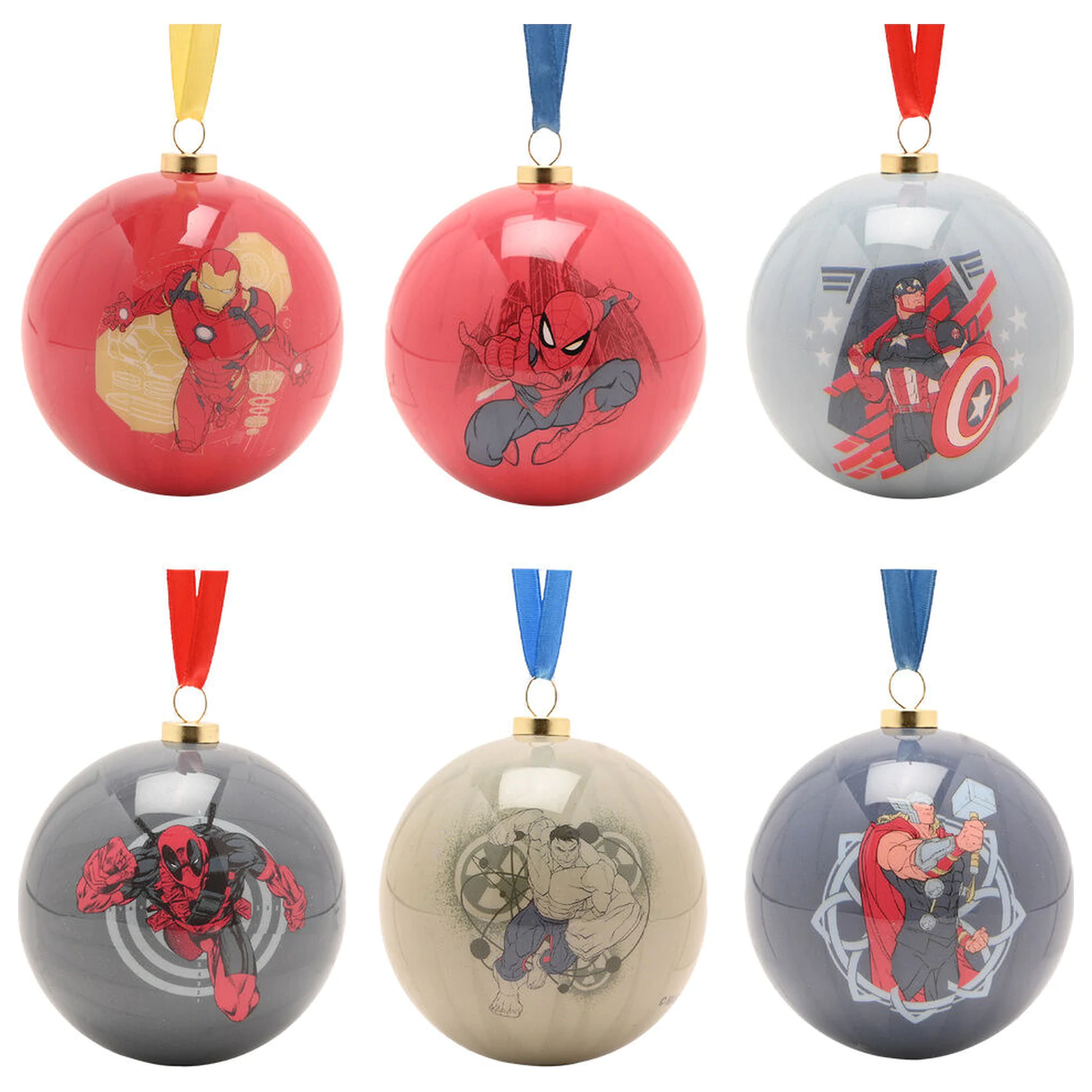 Marvel Avengers set od 6 božićnih kuglica fotografija proizvoda