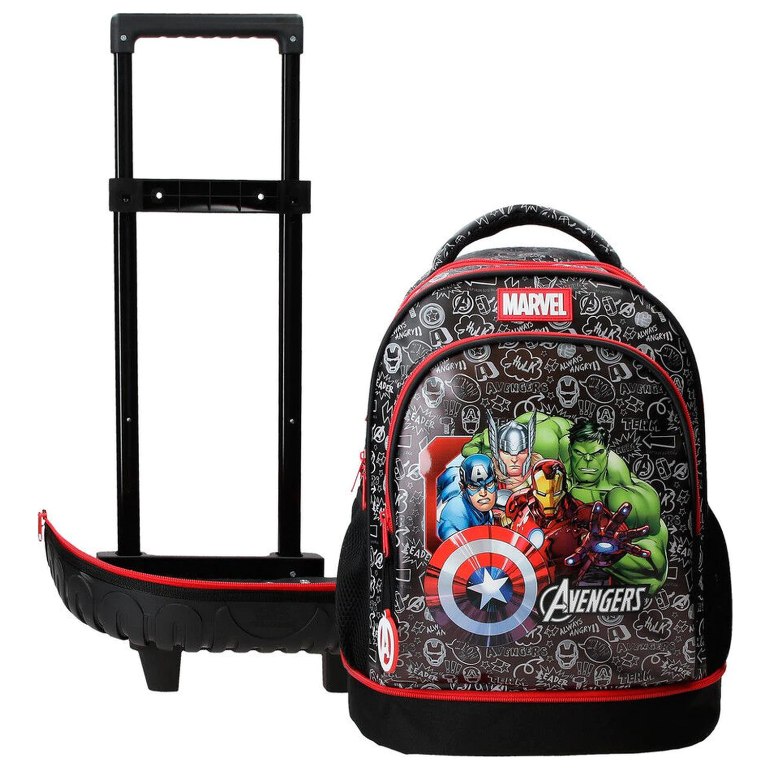 Marvel Avengers Team izvlačivi kompaktni putni kovčeg na kotačima 43cm fotografija proizvoda