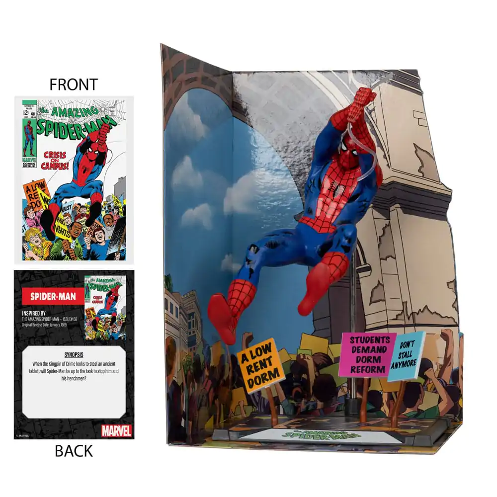 Marvel Collection PVC Statua 1/10 Spider-Man & Scene Gold Label (The Amazing Spider-Man #68) 15 cm fotografija proizvoda