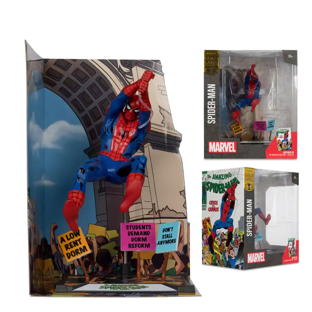 Marvel Collection PVC Statua 1/10 Spider-Man & Scene Gold Label (The Amazing Spider-Man #68) 15 cm fotografija proizvoda