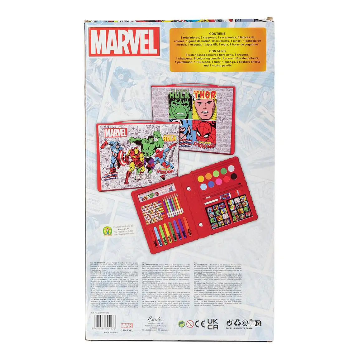 Marvel bojanke set uredskog materijala fotografija proizvoda