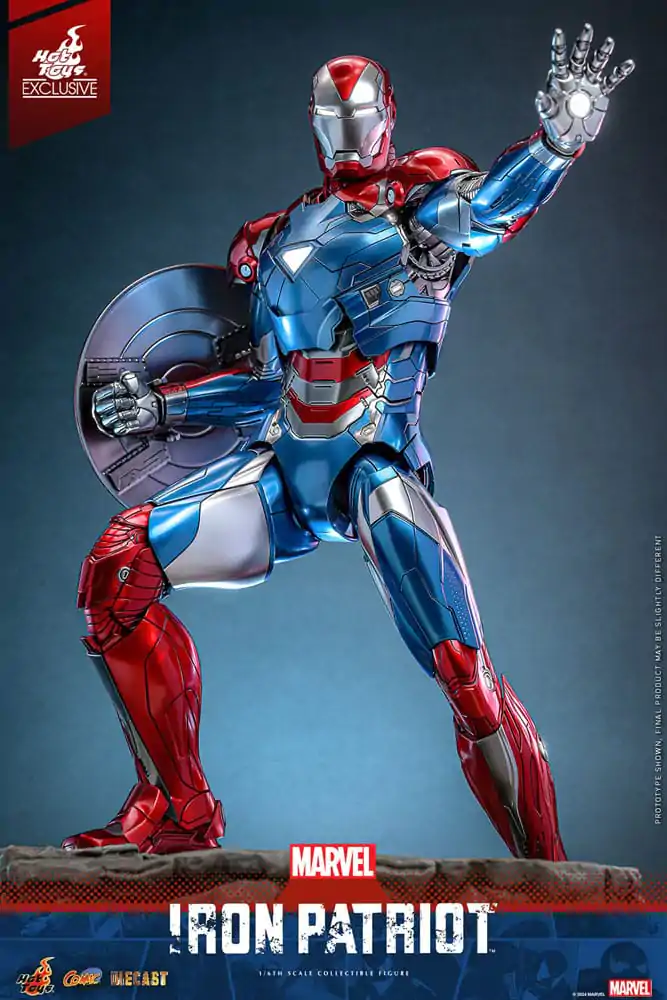 Marvel Comic Diecast Masterpiece akcijska figura 1/6 Iron Patriot Hot Toys Exclusive 32 cm fotografija proizvoda