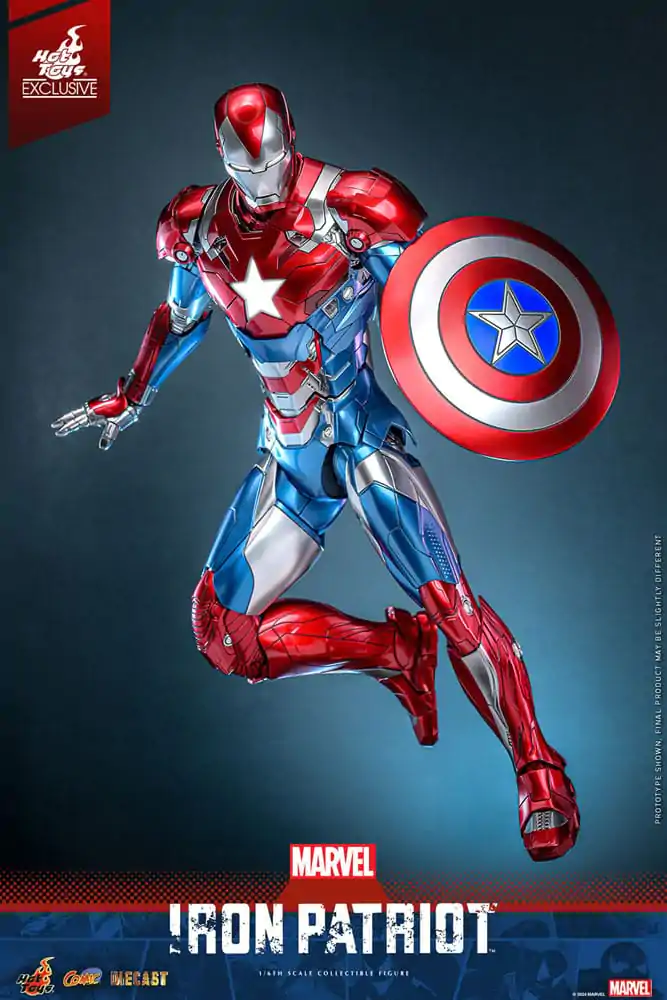 Marvel Comic Diecast Masterpiece akcijska figura 1/6 Iron Patriot Hot Toys Exclusive 32 cm fotografija proizvoda