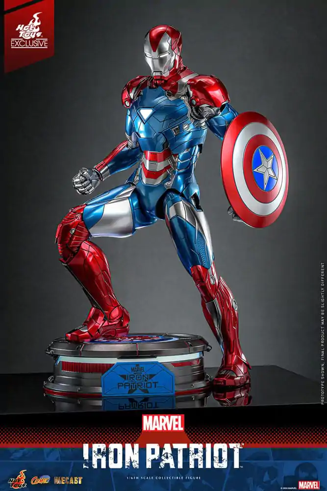 Marvel Comic Diecast Masterpiece akcijska figura 1/6 Iron Patriot Hot Toys Exclusive 32 cm fotografija proizvoda