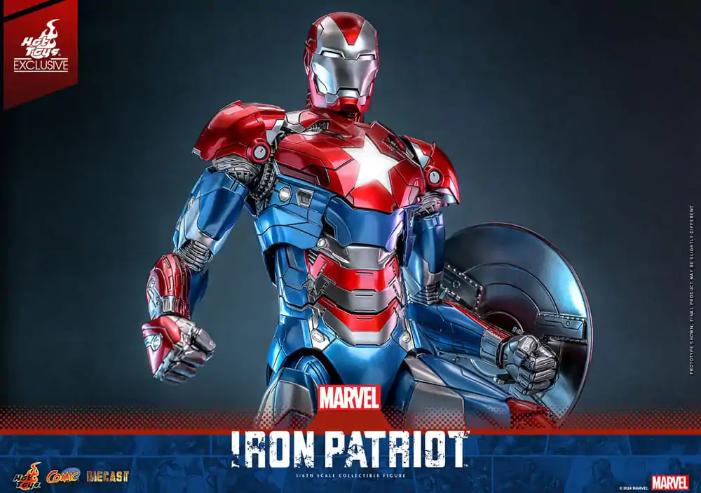 Marvel Comic Diecast Masterpiece akcijska figura 1/6 Iron Patriot Hot Toys Exclusive 32 cm fotografija proizvoda