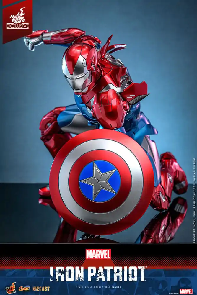 Marvel Comic Diecast Masterpiece akcijska figura 1/6 Iron Patriot Hot Toys Exclusive 32 cm fotografija proizvoda