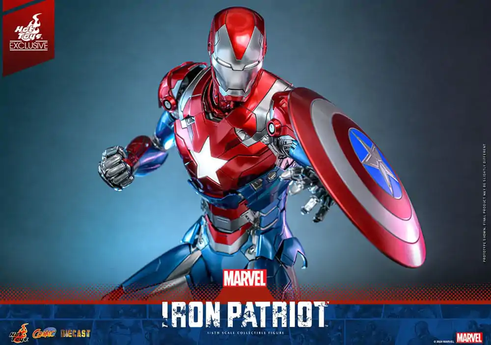 Marvel Comic Diecast Masterpiece akcijska figura 1/6 Iron Patriot Hot Toys Exclusive 32 cm fotografija proizvoda