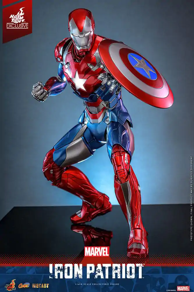 Marvel Comic Diecast Masterpiece akcijska figura 1/6 Iron Patriot Hot Toys Exclusive 32 cm fotografija proizvoda