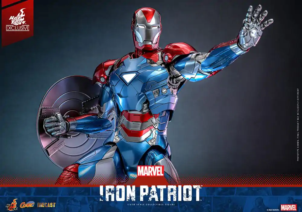 Marvel Comic Diecast Masterpiece akcijska figura 1/6 Iron Patriot Hot Toys Exclusive 32 cm fotografija proizvoda