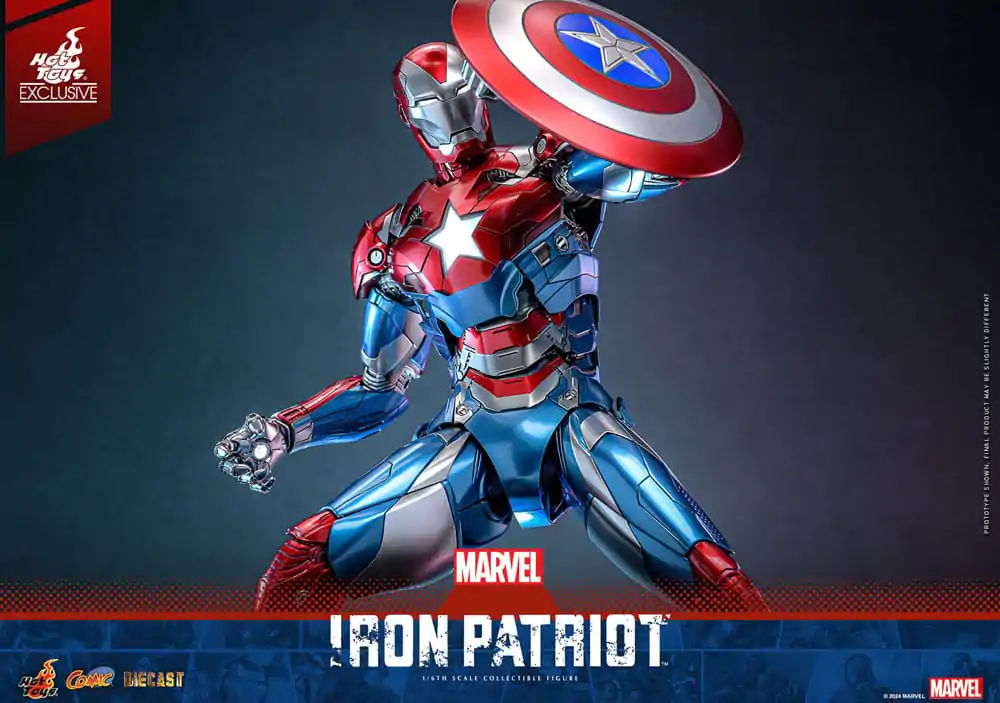 Marvel Comic Diecast Masterpiece akcijska figura 1/6 Iron Patriot Hot Toys Exclusive 32 cm fotografija proizvoda