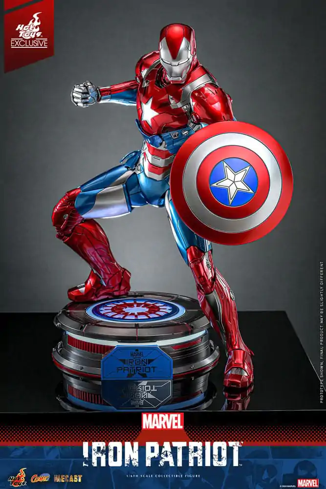 Marvel Comic Diecast Masterpiece akcijska figura 1/6 Iron Patriot Hot Toys Exclusive 32 cm fotografija proizvoda