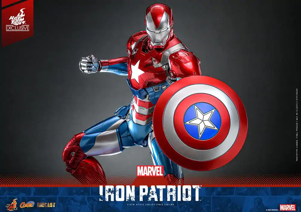 Marvel Comic Diecast Masterpiece akcijska figura 1/6 Iron Patriot Hot Toys Exclusive 32 cm fotografija proizvoda