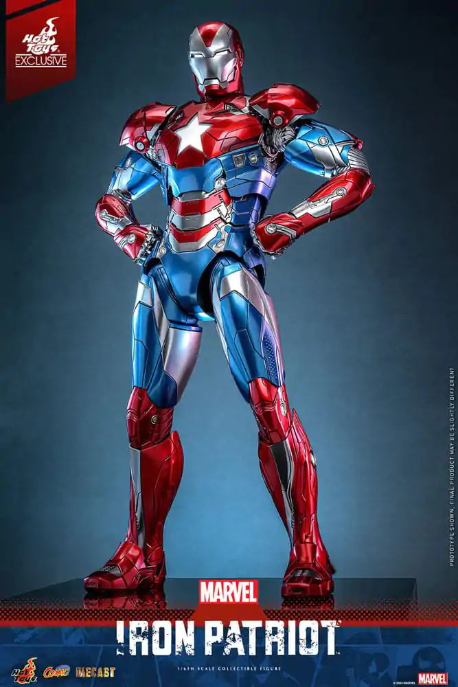 Marvel Comic Diecast Masterpiece akcijska figura 1/6 Iron Patriot Hot Toys Exclusive 32 cm fotografija proizvoda