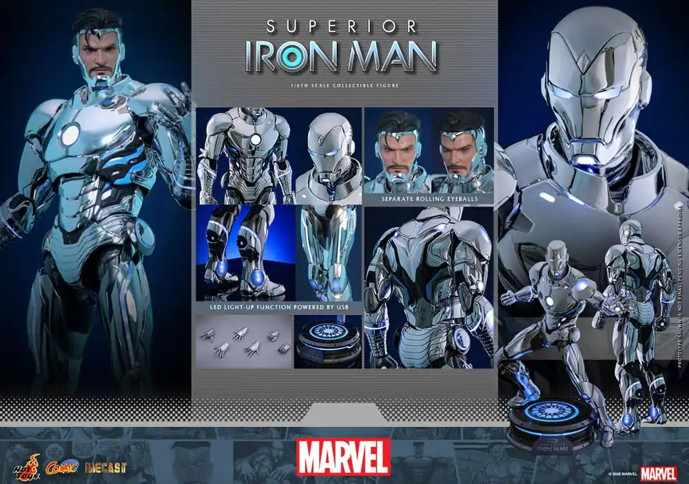 Marvel Comic Diecast Masterpiece Action figura 1/6 Superior Iron Man 32 cm fotografija proizvoda