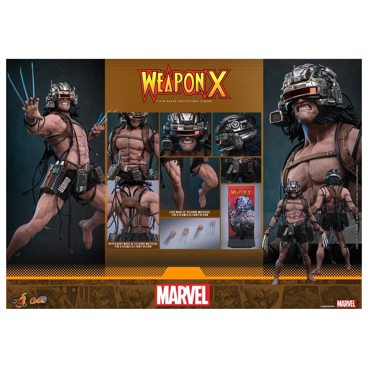 Marvel Comic Masterpiece akcijska figura 1/6 Weapon X 31 cm fotografija proizvoda