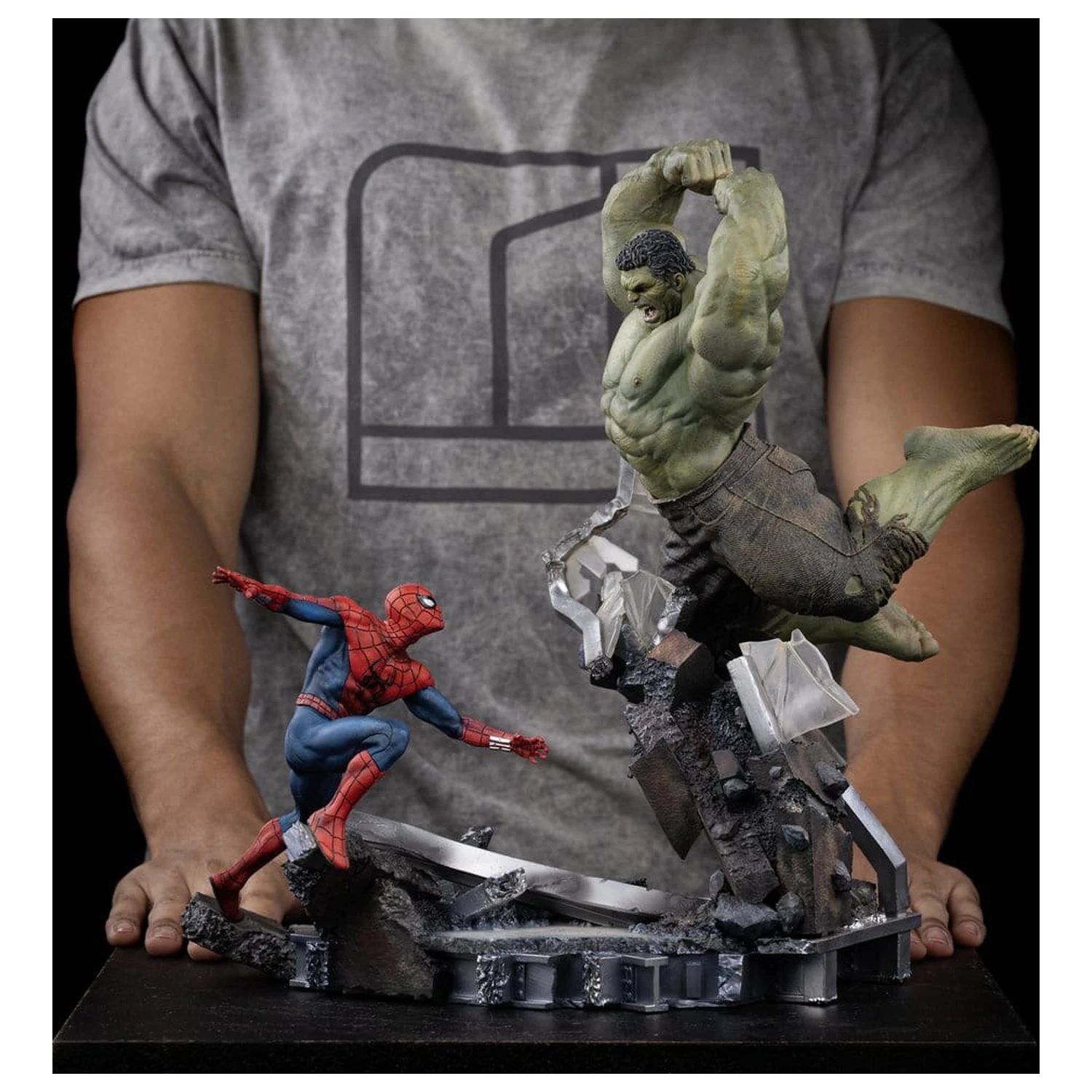 Marvel Comics Art Scale statua 1/10 Spider-Man vs Hulk 38 cm fotografija proizvoda