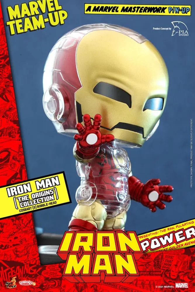 Marvel Comics Cosbaby (S) Mini Figura Iron Man (The Origins Collection) 10 cm fotografija proizvoda