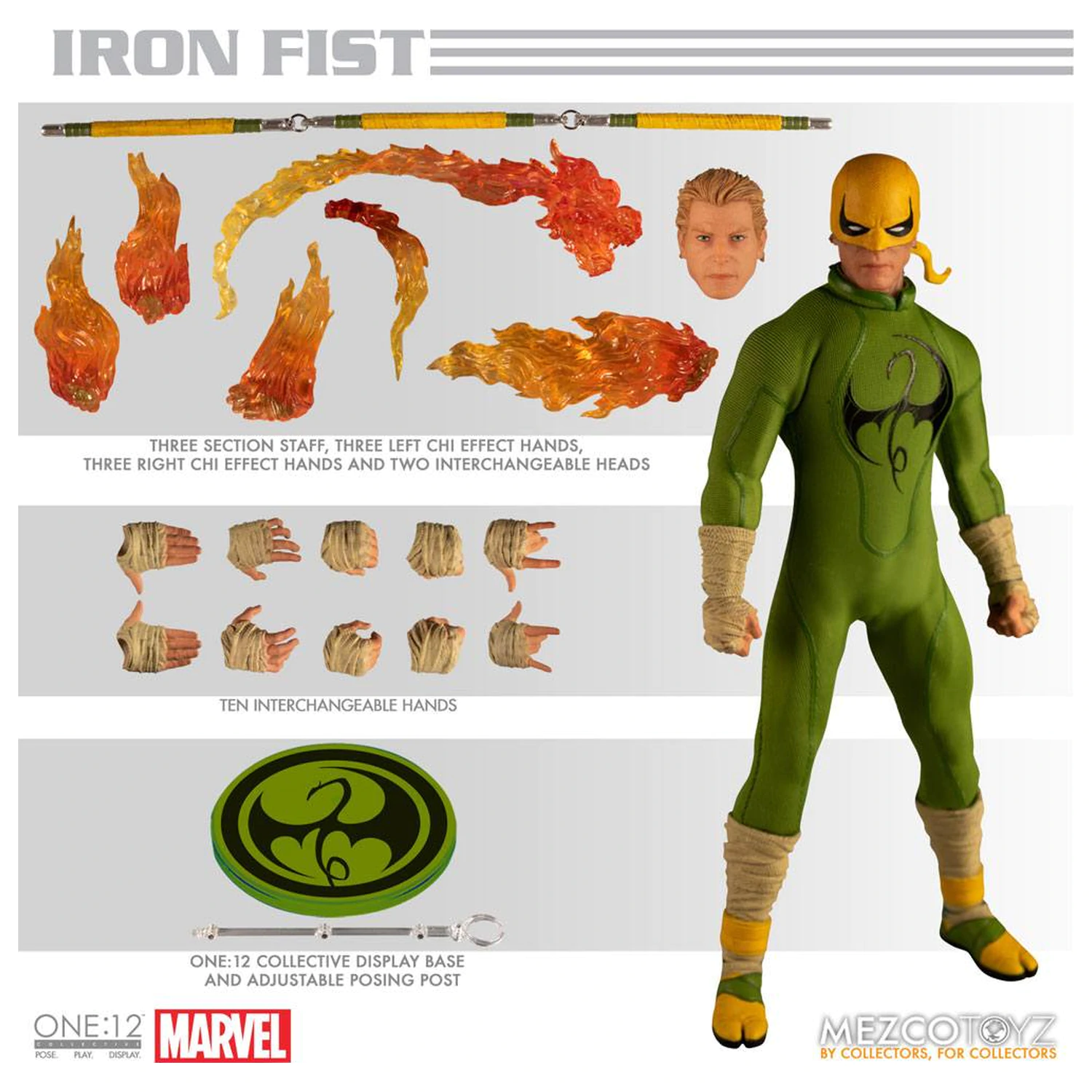 Marvel Comics One:12 Collective Akcijska figura 1/12 Iron Fist 17 cm fotografija proizvoda