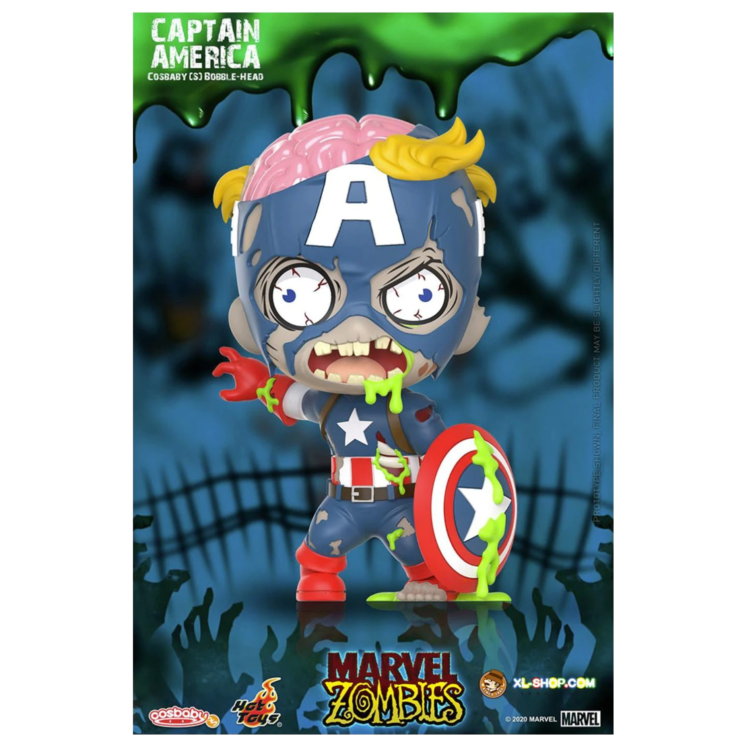 Marvel Cosbaby Wave 1 Captain America Zombie fotografija proizvoda