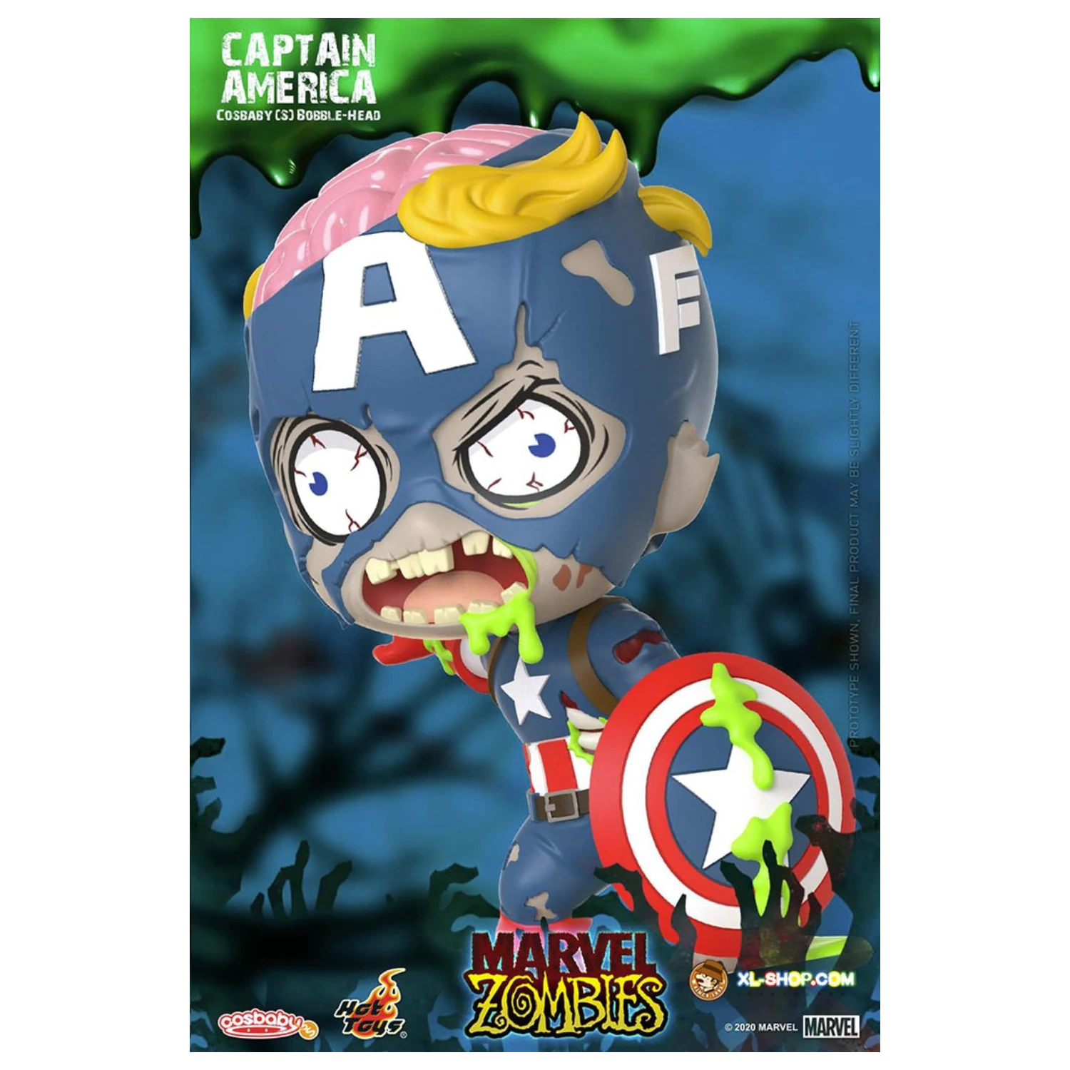Marvel Cosbaby Wave 1 Captain America Zombie fotografija proizvoda
