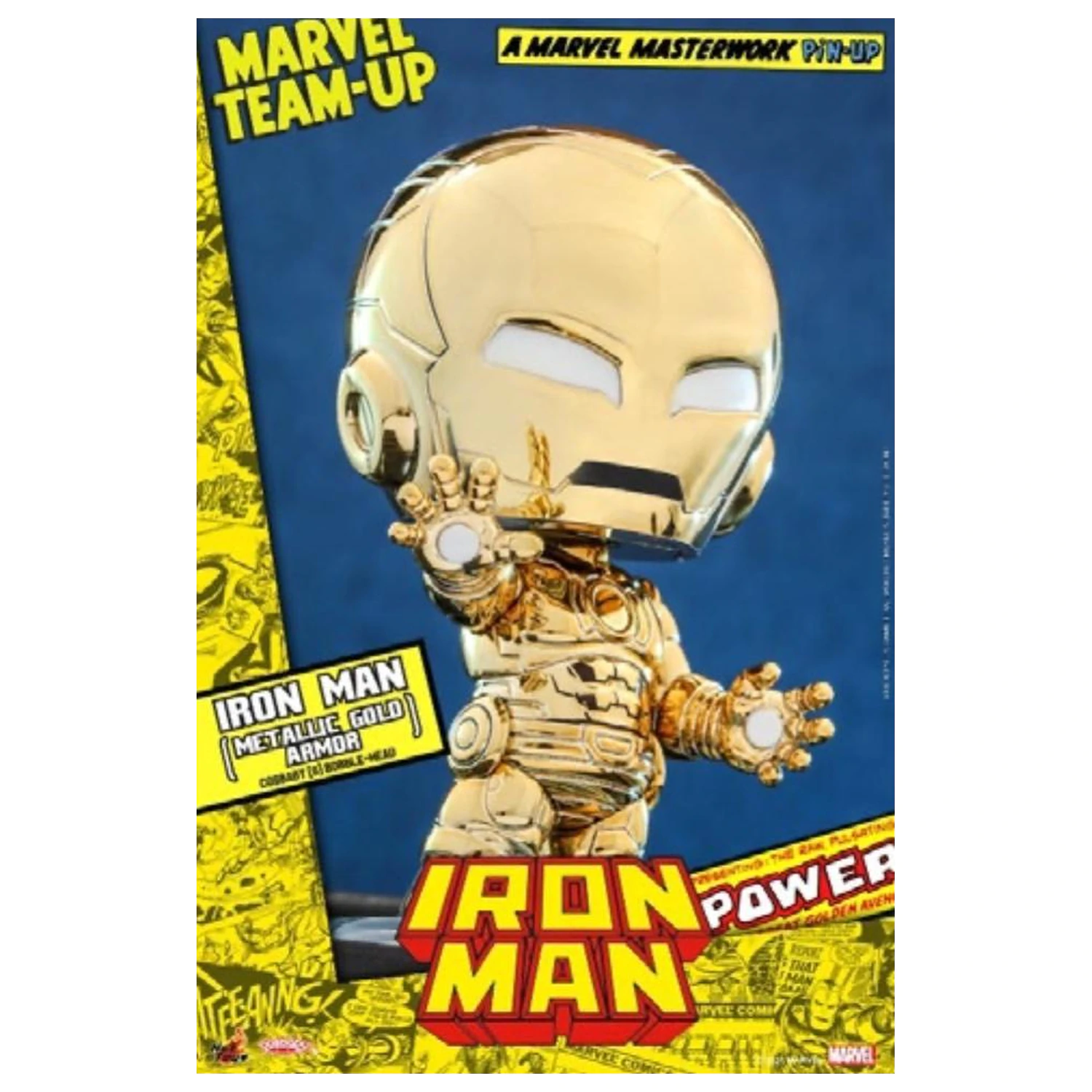 Marvel Cosbaby Wave 2 Iron Man Metallic Gold Armor fotografija proizvoda